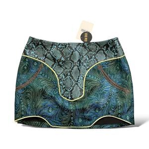 KIM SHUI Unique Printed Mini Skirt Made in Italy | Size: XS |